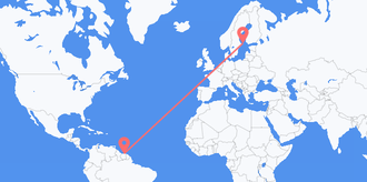 Flyrejser fra Surinam til Åland