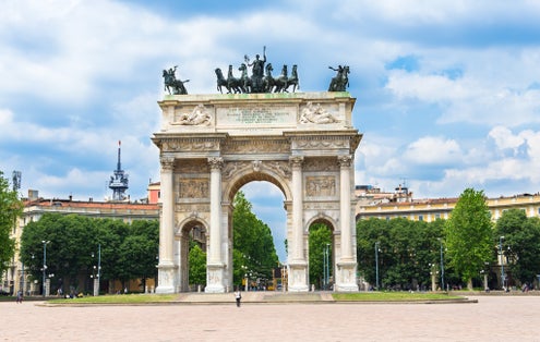 PHOTO OF Arch of Peace (Arco della Pace) in Milan. Italy .