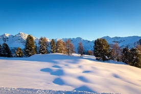 photo of Glimpses of the mountain village of San Giovanni di Fassa, Vigo di Fassa, Val di Fassa, Trento, Trentino Alto Adige, Italy.