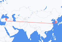 Lennot Jejun kaupungista, Etelä-Korea Kahramanmaraşiin, Turkki