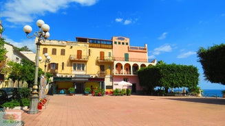 Photo of Isola Bella rocky island in Taormina, Italy.