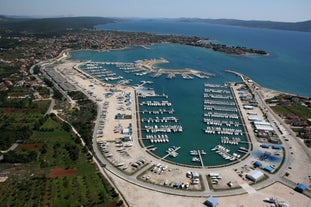 City of Zadar aerial panoramic view.