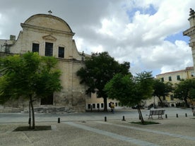 Photo of multicolored flower garden inside the city of Sassari ,Sardinia, Italy.