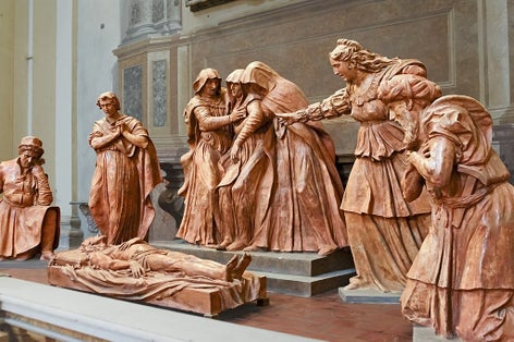 photo of view of Compianto su Cristo morto (early 16th century), Bologna, Italy.