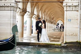 Romantisk fotografering i Venedig