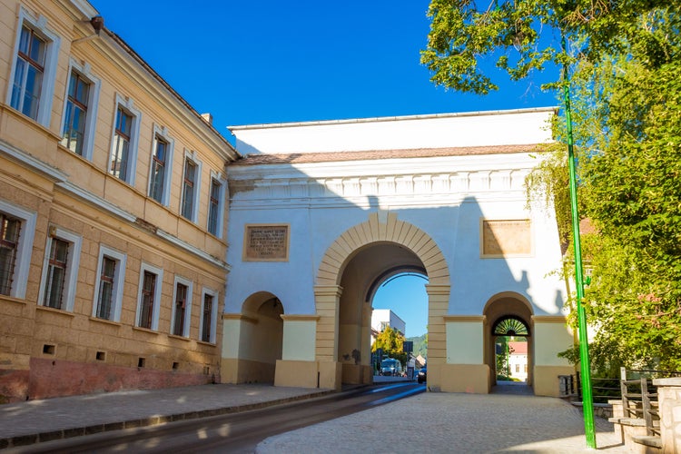 Photo of È˜chei Gate in Brașov in Romania.