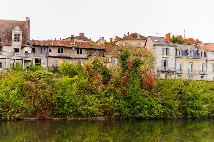 Photo of Isle river and town of Perigueux, France.