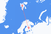 Flyg från Joensuu, Finland till Svalbard, Svalbard och Jan Mayen