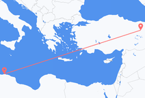 Flyrejser fra Tripoli til Erzincan