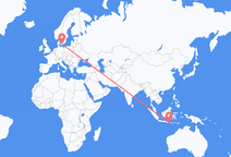 Flyg från Praya, Lombok till Köpenhamn