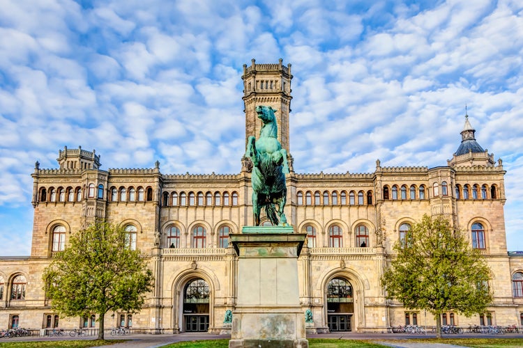 Photo of main building of the Leibniz University in Hanover, Germany.