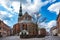 photo of saint peter's church in Riga, Latvia. Lutheran church.