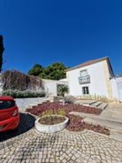 photo of panoramic view of Sesimbra, Setubal Portugal on the Atlantic Coast.
