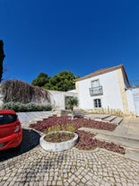 photo of panoramic view of Sesimbra, Setubal Portugal on the Atlantic Coast.