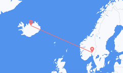 Flights from Oslo to Akureyri