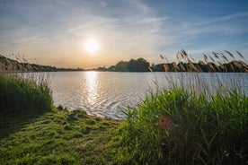 Photo of panorama of New City Hall in Hannover in a beautiful summer day, Germany.