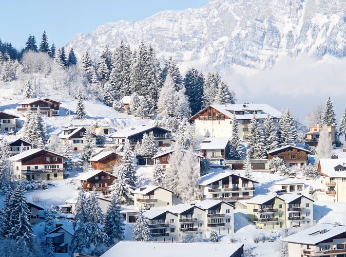 photo of view of Winter in the swiss alps (Flumserberg, St.Gallen, Switzerland)