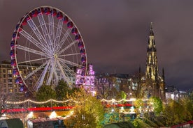 Kerstverlichting van Edinburgh en feestelijke Black Taxi Tour