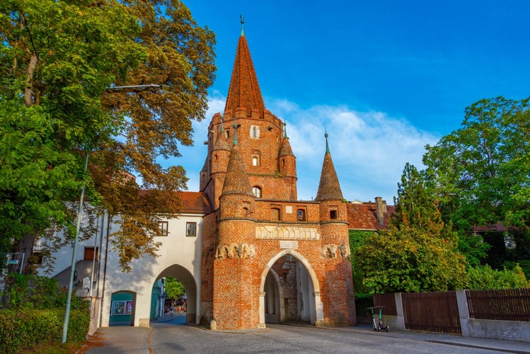 Photo of Kreuztor gate in German town Ingolstadt.