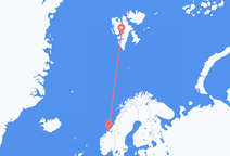 เที่ยวบิน จาก Ørland, นอร์เวย์ ถึงสฟาลบาร์, สฟาลบาร์และยานไมเอน