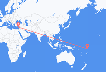 Flights from Funafuti to Larnaca