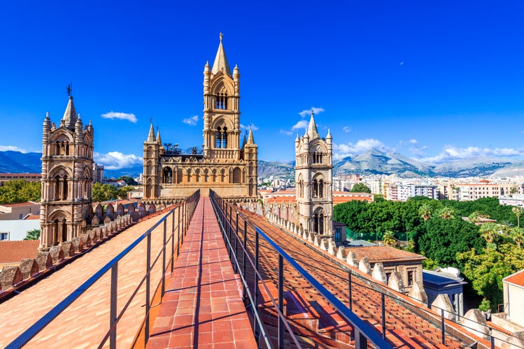 Photo of The Norman Cathedral, world heritage site in Italy, view from the roof.