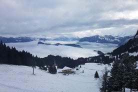 Panorama hivernal du Mont Pilate : visite en petit groupe au départ de Bâle