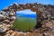 photo of Beautiful lagoon of Voidokilia in Messinia prefecture from a high point of view shot through Old Navarino castle ruins,Pylos Greece.