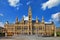 photo of view of Viena capital, impressive gothic architecture of City hall. Travel and landmarks of Austria.