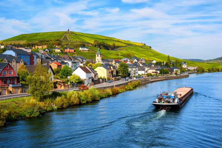 Photo of Moselle river by Wormeldange, Luxembourg country.