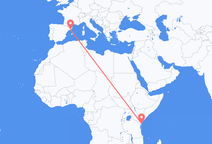 Flights from Mombasa to Barcelona