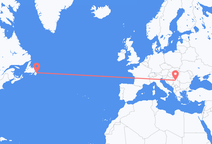 세인트 존스 출발, 베오그라드 도착 항공편