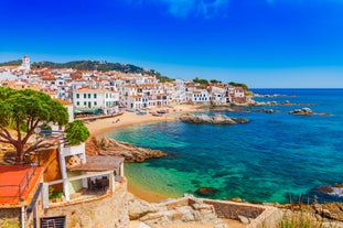 Photo of panoramic aerial view of San Sebastian (Donostia) on a beautiful summer day, Spain.