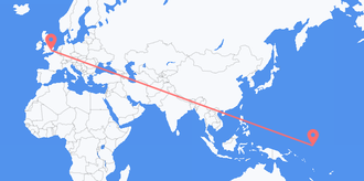 Flights from Nauru to the United Kingdom