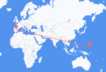 Vuelos de Estado de Chuuk, Micronesia a Madrid, España