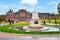 Photo of Kensington palace and Queen Victoria monument in London, UK.