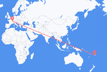 Flyrejser fra Nadi, Fiji til Dole, Frankrig