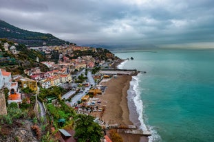 Photo of aerial View of Castellammare di Stabia from the cableway, Italy.