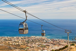 Photo of aerial view of Benalmadena coastal town in Andalusia in southern Spain.