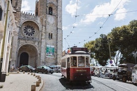 Colline di Lisbona con il percorso del tram 28