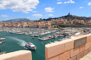 Photo of Toulouse and Garonne river aerial panoramic view, France.