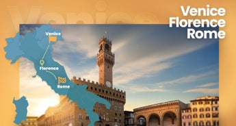 Icons of Italy: Venice, Florence, Tuscany and Rome Cruise by Rail