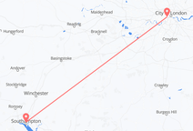 영국 런던에서 출발해 영국 사우샘프턴으로(으)로 가는 항공편