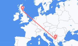 Flights from North Macedonia to Scotland