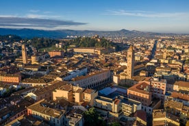 photo of an aerial view of Milano Marittima, Gabicce Mare and the Romagna coast with Cattolica, Riccione and Rimini in Italy.