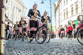 Photo of the Small Square piata mica, the second fortified square in the medieval Upper town of Sibiu city, Romania.