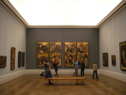 One of the rooms with German medieval religious paintings.