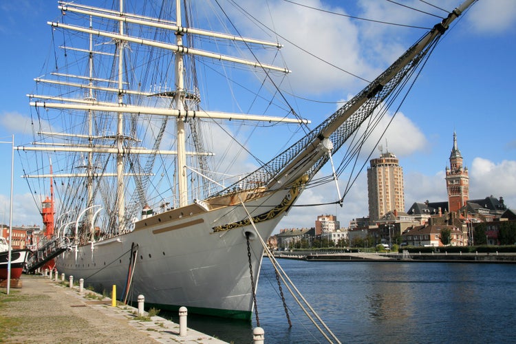 Photo of Port of Dunkirk in France .