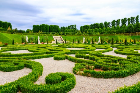Photo of Frederiksborg castle or palace, Castle's regular park, Hillerod, Denmark.