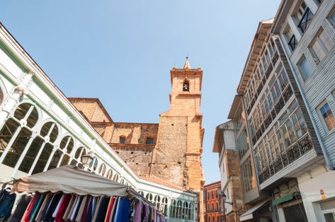 Photo of Oviedo old town, Fontan market,Spain .